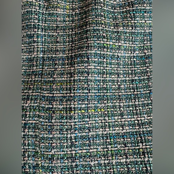 ABS By Allen Schwartz Tweed Chain Belted Mini Skirt Sz 6 NWOT - Picture 6 of 9